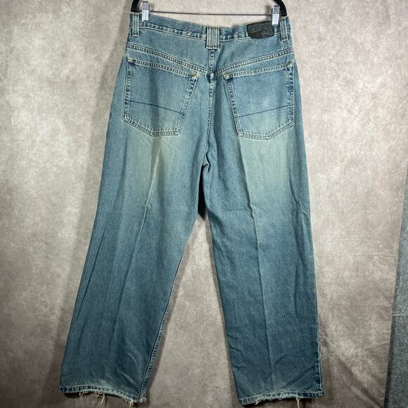 Bullhead Baggy Jeans Mens Size 34X32 Blue Denim Straight Leg Hip Hop Y2K Skater - Picture 6 of 11